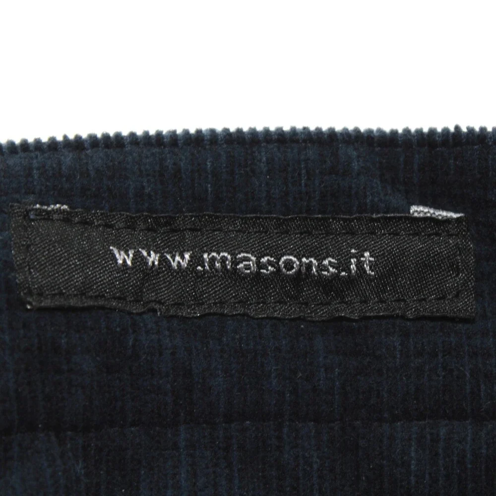 Mason's NWT Chinos / Casual Corduroy Pants Size 50 (US 34) Torino in Blue Cotton
